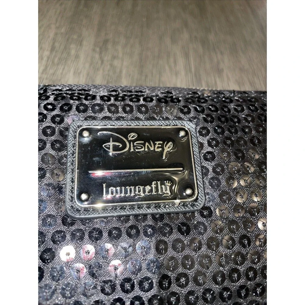 Loungefly x Disney Sequined Minnie Mouse Ears - Red Leather Bow - Wallet